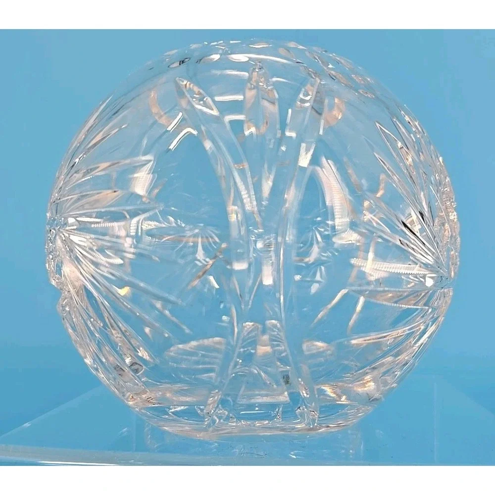 VINTAGE Crystal Rose Bowl Cut 12‎ pointed Star ~ 5